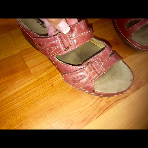 🩵2/$20 MIX & MATCH🌺Spring Step Sunshine Leather Open Toe Slide Sandal - Picture 7 of 8